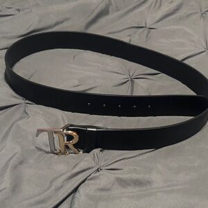 True Religion Black Leather Belt